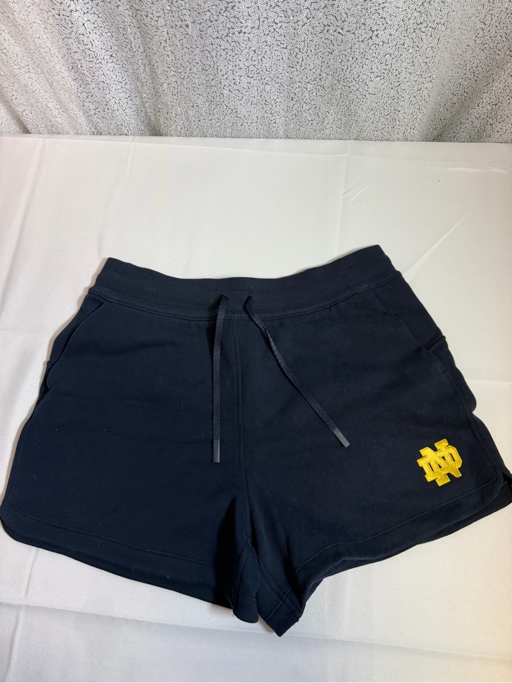 lululemon athletica Black Athletic Shorts with Yellow Logo